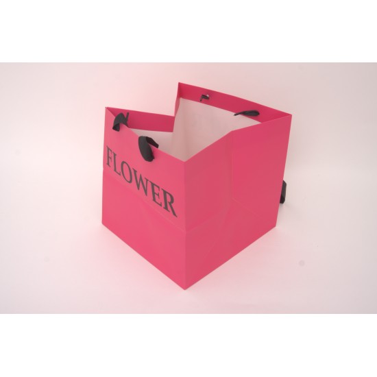 Set 2 pungi pentru flori, culoare roz, 25x25x25 cm, B.S.P. / SL1226-2
