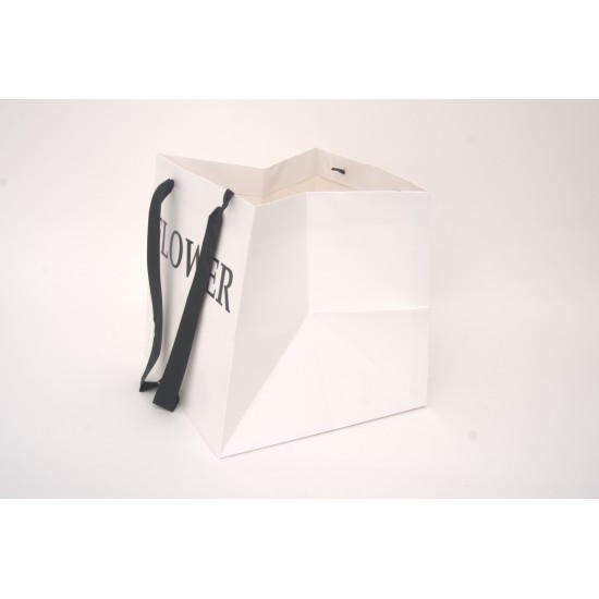 Set 2 pungi pentru flori, culoare alb, 25x25x25 cm, B.S.P. / SL1226-1