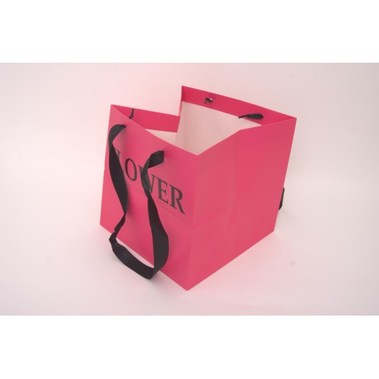 Set 2 pungi pentru flori, culoare roz, 25x25x25 cm, B.S.P. / SL1226-2