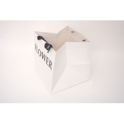 Set 2 pungi pentru flori, culoare alb, 25x25x25 cm, B.S.P. / SL1226-1
