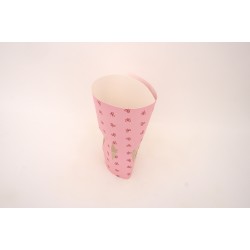 Set 10 ambalaje pentru buchete florale, culoare roz, H 30 cm, B.S.P / SL1233-3