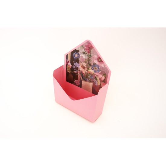 Set 12 plicuri pentru aranjamente florale, culoare roz, 15x5x30 cm, B.S.P. / SL1236-3