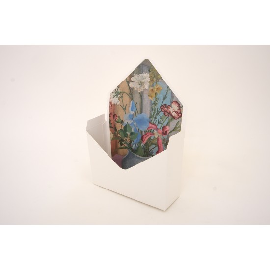 Set 12 plicuri pentru aranjamente florale, culoare alb, 15x5x30 cm, B.S.P. / SL1236-1