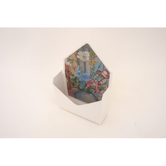Set 12 plicuri pentru aranjamente florale, culoare alb, 15x5x30 cm, B.S.P. / SL1236-1
