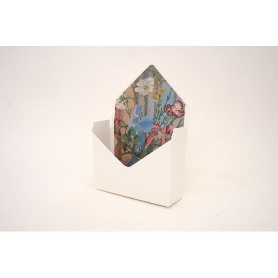 Set 12 plicuri pentru aranjamente florale, culoare alb, 15x5x30 cm, B.S.P. / SL1236-1