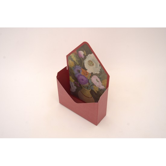 Set 12 plicuri pentru aranjamente florale, culoare grena, 15x5x30 cm, B.S.P. / SL1236-2