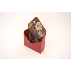 Set 12 plicuri pentru aranjamente florale, culoare grena, 15x5x30 cm, B.S.P. / SL1236-2