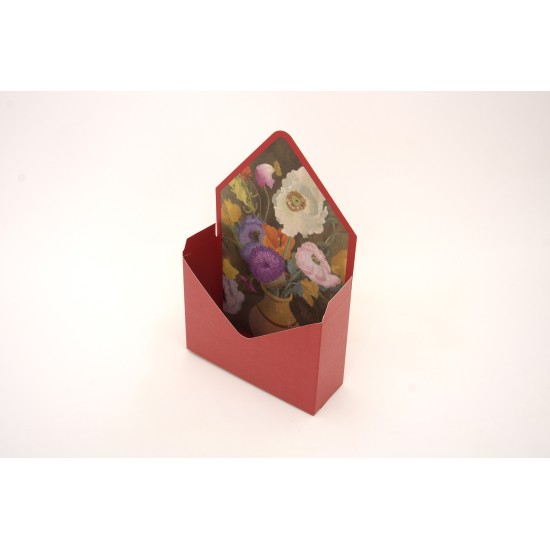 Set 12 plicuri pentru aranjamente florale, culoare grena, 15x5x30 cm, B.S.P. / SL1236-2
