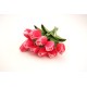 Set de 10 lalele silicon, H 30 cm, culoare roz, B.S.P. / SL1255-3