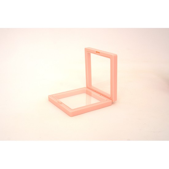 Set 10 cutii pentru bijuterii transparente, culoare somon, 9x9x9 cm, B.S.P. / SL1271-3