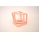 Set 10 cutii pentru bijuterii transparente, culoare somon, 9x9x9 cm, B.S.P. / SL1271-3