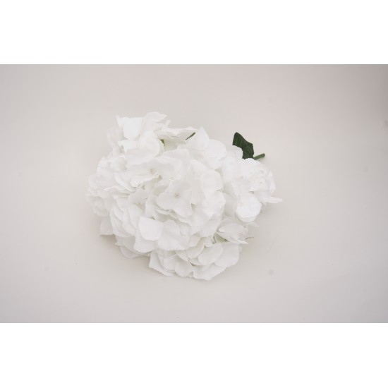 Hortensie artificiala, culoare alb, H 40 cm / SL1278-1