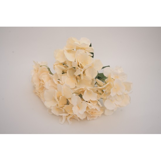 Hortensie artificiala, culoare crem, H 40 cm / SL1278-3