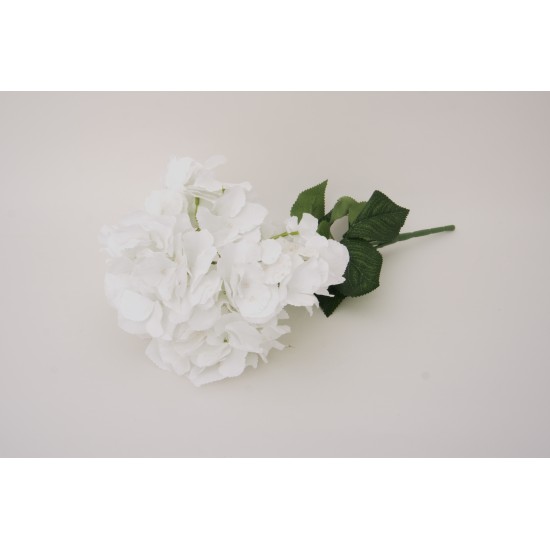 Hortensie artificiala, culoare alb, H 40 cm / SL1278-1