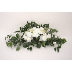 Set 2 aranjamete florale, culoare alb, H 80 cm, / SL1279-1