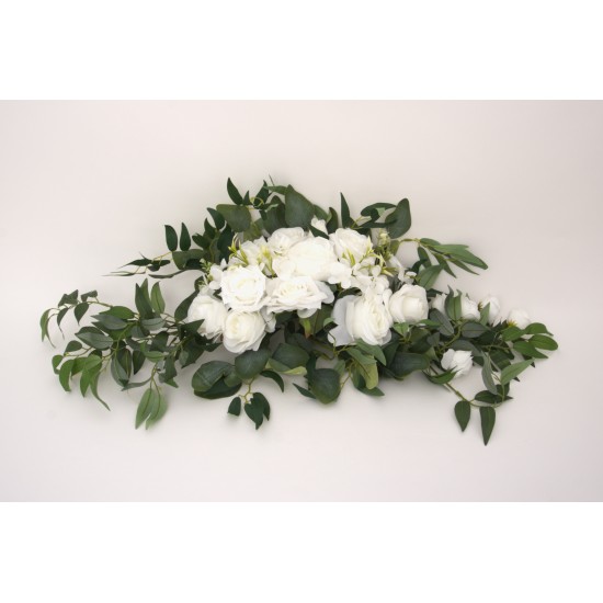 Set 2 aranjamete florale, culoare alb, H 80 cm, / SL1279-1