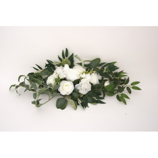 Set 2 aranjamete florale, culoare alb, H 80 cm, / SL1279-1