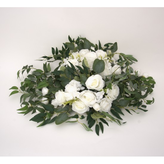 Set 2 aranjamete florale, culoare alb, H 80 cm, / SL1279-1