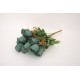 Buchet 12 capete trandafir, culoare verde, H 50 cm, B.S.P. / SL1301-3