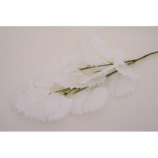 Fir frunze artficiale, culoare alb, H 90 cm, B.S.P. / SL1302-1