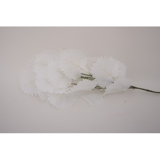 Fir frunze artficiale, culoare alb, H 90 cm, B.S.P. / SL1302-1