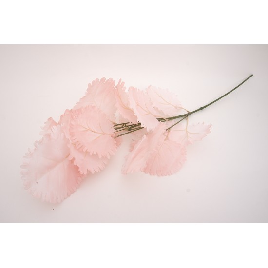 Fir frunze artficiale, culoare roz, H 90 cm, B.S.P. / SL1302-2
