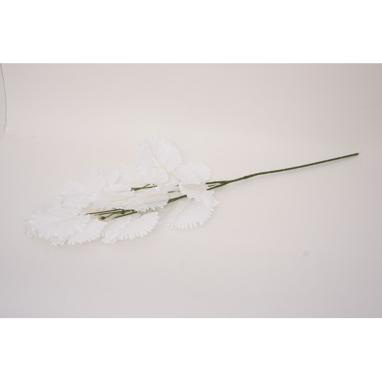 Fir frunze artficiale, culoare alb, H 90 cm, B.S.P. / SL1302-1