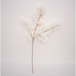 Fir frunza, culoare alb, H 50 cm, B.S.P. / SL1305