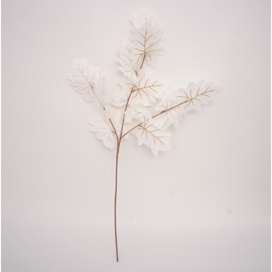 Fir frunza, culoare alb, H 50 cm, B.S.P. / SL1305