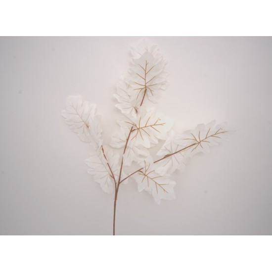 Fir frunza, culoare alb, H 50 cm, B.S.P. / SL1305
