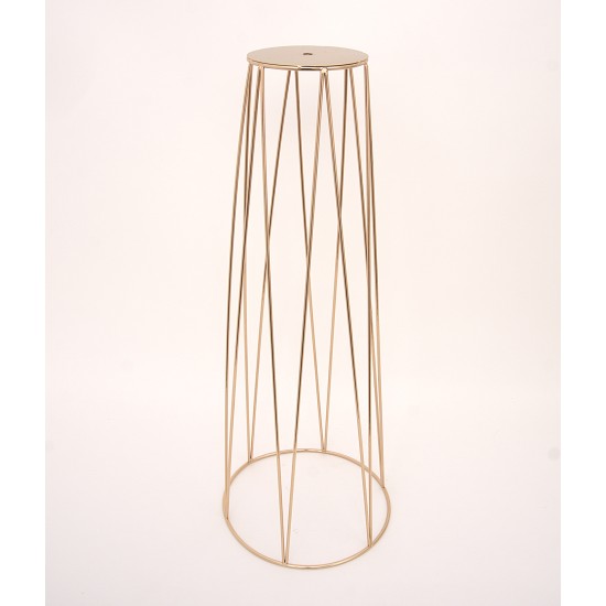 Suport metal pentru aranjamente florale, culoare auriu, H 66 cm, B.S.P. / SL1375