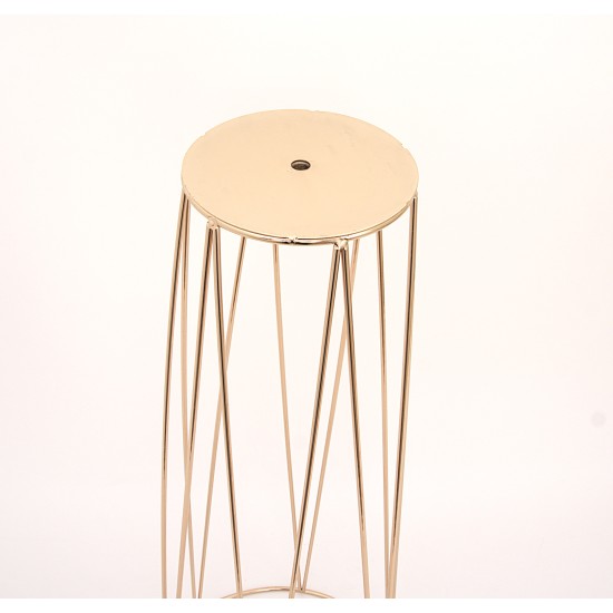 Suport metal pentru aranjamente florale, culoare auriu, H 66 cm, B.S.P. / SL1375