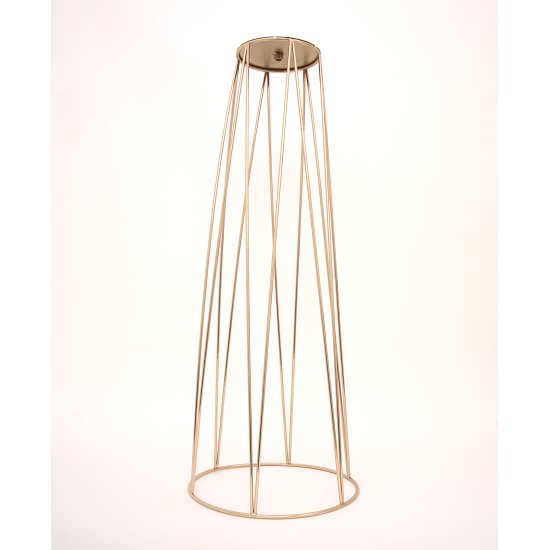 Suport metal pentru aranjamente florale, culoare auriu, H 66 cm, B.S.P. / SL1375