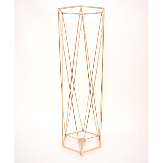 Suport metal pentru aranjamente florale, culoare auriu, H 75 cm, B.S.P. / SL1377