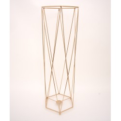 Suport metal pentru aranjamente florale, culoare auriu, H 75 cm, B.S.P. / SL1377