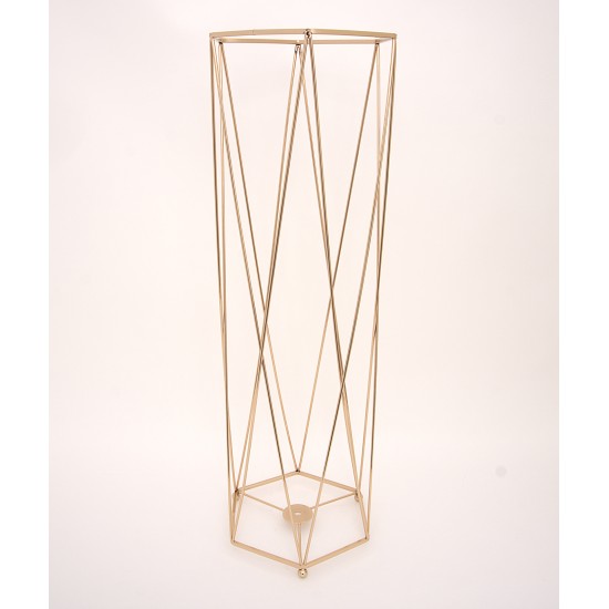 Suport metal pentru aranjamente florale, culoare auriu, H 75 cm, B.S.P. / SL1377
