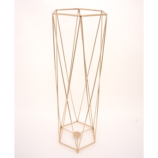Suport metal pentru aranjamente florale, culoare auriu, H 75 cm, B.S.P. / SL1377