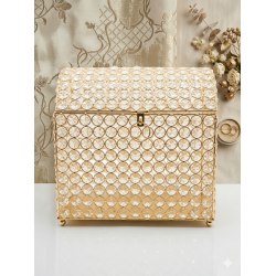 Cutie de dar, model cufar, culoare auriu, 26x21,5x28 cm, B.S.P. SL1378