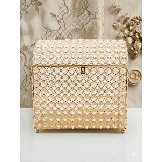 Cutie de dar, model cufar, culoare auriu, 26x21,5x28 cm, B.S.P. SL1378