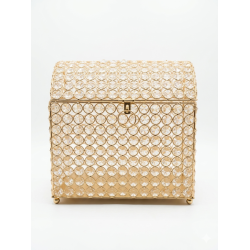 Cutie de dar, model cufar, culoare auriu, 26x21,5x28 cm, B.S.P. SL1378