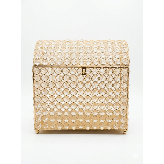 Cutie de dar, model cufar, culoare auriu, 26x21,5x28 cm, B.S.P. SL1378