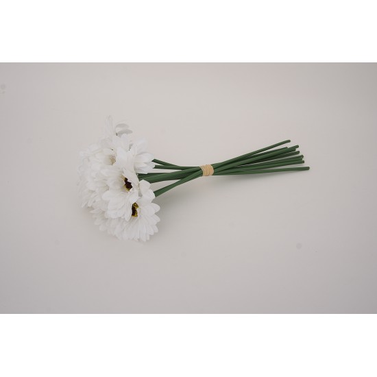 Buchet 9 margarete, culoare alb, H 38 cm, B.S.P. / SL1402