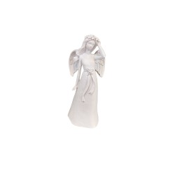 Decoratiune ingeras, culoare alb, H 18 cm, B.S.P. / SL1410
