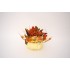 Aranjament floral cu dovleac, culoare crem, 23x20 cm, B.S.P. / SL1576-1