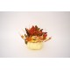 Aranjament floral cu dovleac, culoare crem, 23x20 cm, B.S.P. / SL1576-1