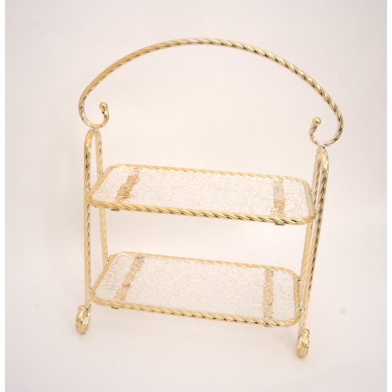 Suport candy-bar, culoare auriu, 44X35X15 cm, SL 1606