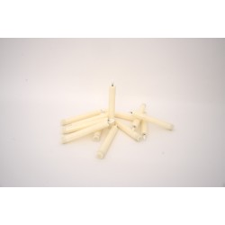 Set 12 lumanari plastic, culoare crem, H 19 cm, B.S.P. / SL1618