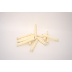 Set 12 lumanari plastic, culoare crem, H 19 cm, B.S.P. / SL1618