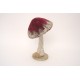 Ciuperca decorativa cu sclipici, culoare grena, H 27 cm, B.S.P. / SL1642