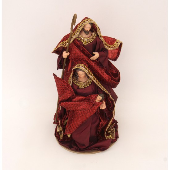 Figurina familia Bethlehem, culoare grena, 30X20 cm, B.S.P. / SL1669